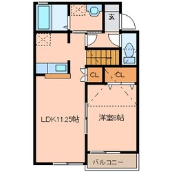 カサグランデ弐番館の物件間取画像